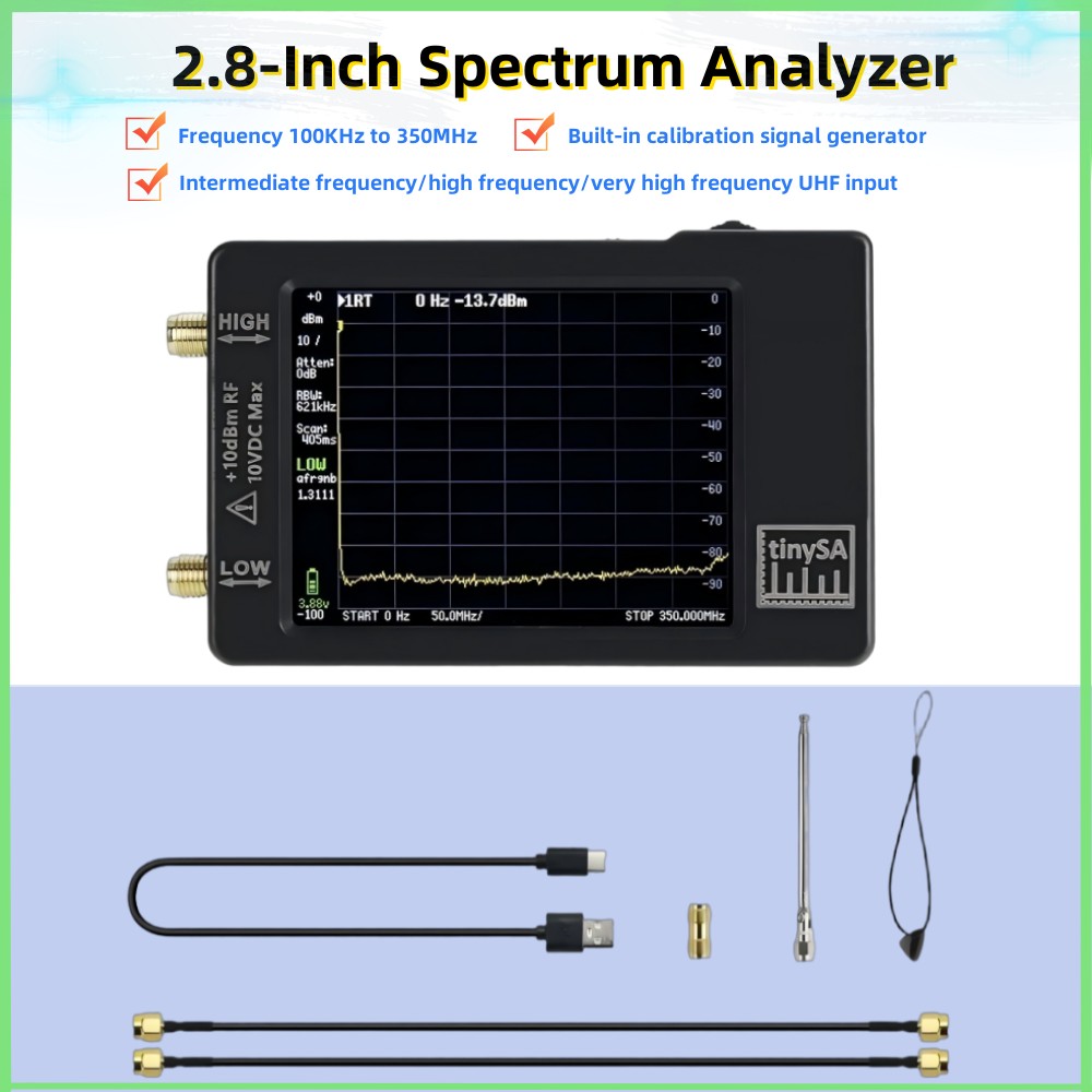TinySA 100khz-960mhz Spectrum  - Signal Generator Spectrum Analyzer ulasan dan harga